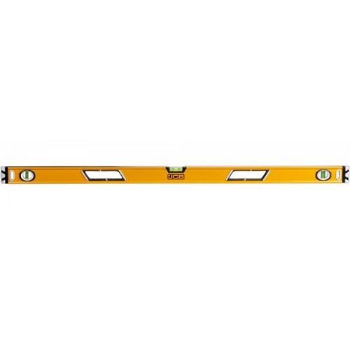 JBL005 — Уровень JCB коробчатый  магнитный  2 фрезерованные базовые поверхности  3 ампулы  крашенный  с ручками  0 5мм/м  120см JCB