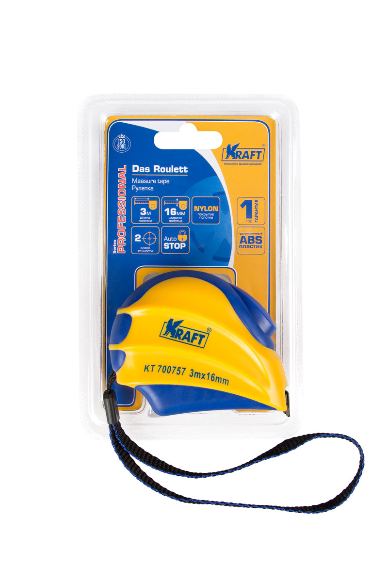 KT700757 — Рулетка 3 м KRAFT (PROFESSIONAL) KRAFT