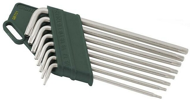 9701 — Шестигранники(набор)8пр.угловыеудлинённ.TORXпласт.блист. SATA