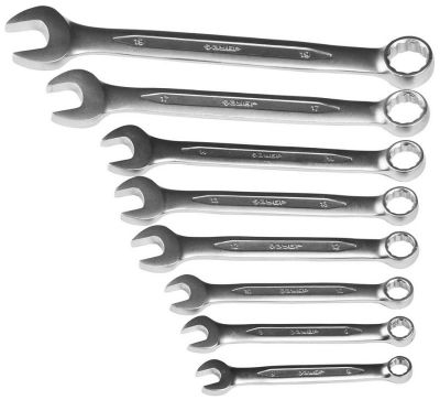 27028H8 — Набор комбинированных гаечных ключей 8 шт  8  19 мм  зубр ЗУБР