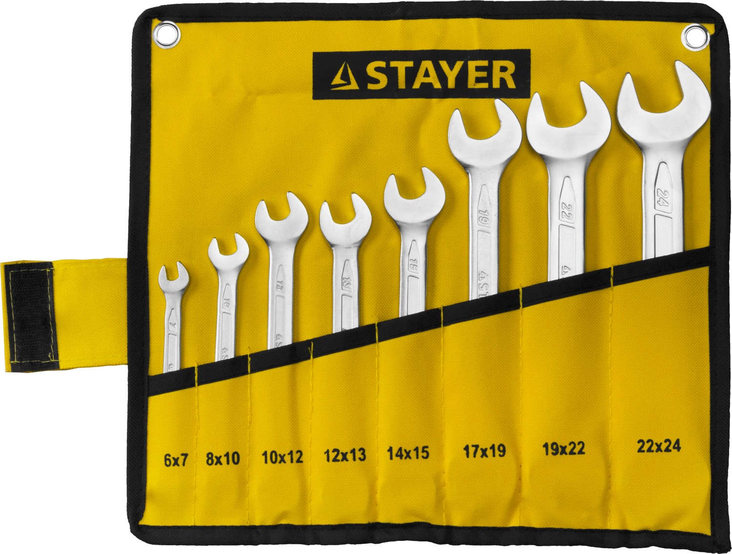 27035H8 — Набор рожковых гаечных ключей 8 шт  6  24 мм  STAYER STAYER