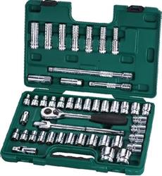 09006 — DGPнабор торцевых головок  12DR дюймовые и метрические 832мм, 46 предметов (09006) SATA