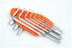 56393 — Набор ключей HEX (6 гр.) гобразных, 10 пр 1.5, 2, 2.5, 3, 4, 5, 5.5, 6, 8, 10 мм, в пласт. держателе VOREL