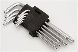 56478 — Набор ключей 9 пр: торцевых TORX Г-образных: Т10, 15, 20, 25, 27, 30, 40, 45, 50, в пласт. держателе VOREL