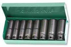 S03AD3108S — Набор головок! торцевых ударных глубоких 3/8'DR, 10-19 мм, 8 предметов JONNESWAY