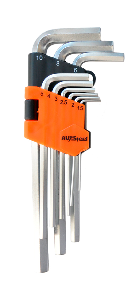 AV362109 — Набор ключей шестигранных (9шт) AV STEEL удлиненных AV STEEL