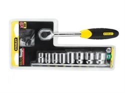 094611 — Набор торцевых головок MICROTOUGH 3/8 9 пр.( состав: 1 х 3/8 рукоятка с храповым механизмом MIC STANLEY