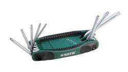 09123 — ШестигранникискладныеврукояткеTORX,набор8пр. SATA