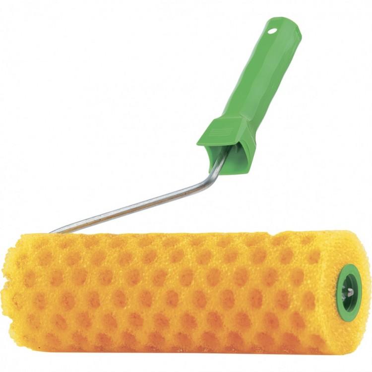 80237 — Валик структурный поролоновый с ручкой, горошек, 180 мм// сибртех СИБРТЕХ