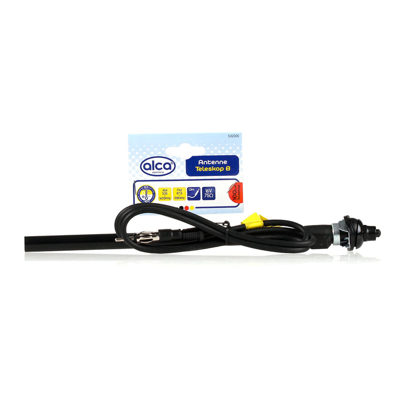 532000 — Антенна д/автомобиля телескопическая 12 в черная ALCA ALCA