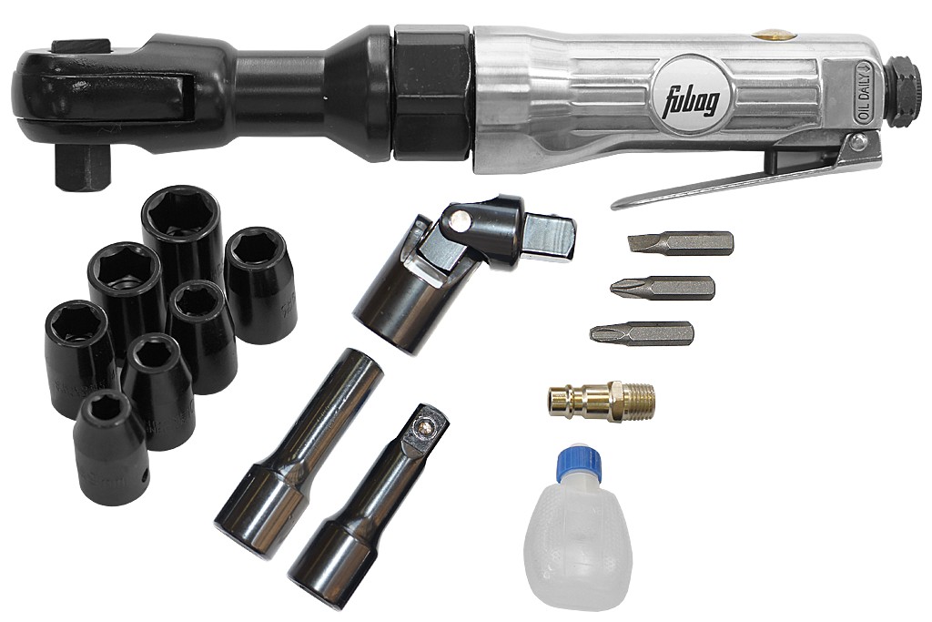 100108 — Пневмогайковерт угловой н бар набор кейс FUBAG