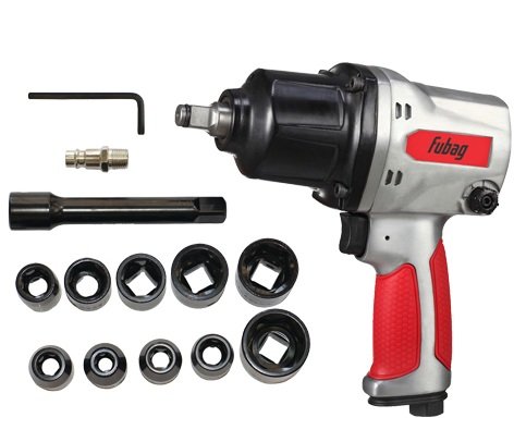 100195 — Пневмогайковерт ударный нм бар набор головок кей FUBAG
