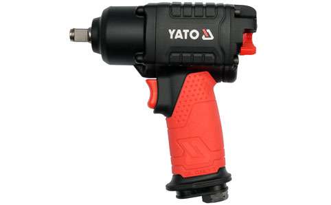 YT09505 — Пневмогайковерт ударный, 1/2 INCH, 570 нм, 142 л/мин, композитный корпус, 6.3 бар, 10000 об/мин, 1.527 кг YATO