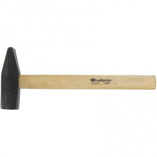 10223 — Молоток слесарный г квадратный боек деревянная рукоятка сибртех СИБРТЕХ