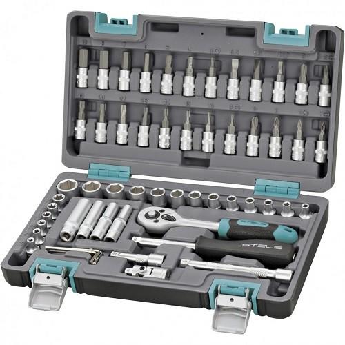 14101 — Набор инструментов, 1/4, CrV, пластиковый кейс 57 предм. STELS 14101 STELS