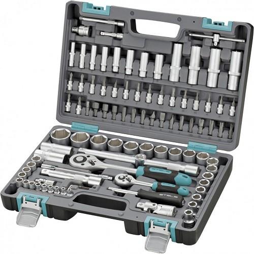 14106 — Набор инструментов, 1/2", 1/4", CrV, пластиковый кейс 94 предм. STELS