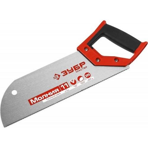 1515830 — Ножовка для фанеры  пила  зубр 325 мм  11 TPI  прямой мелкий зуб  для запила внутри заготовки  импульсная закалка каждого зуба ЗУБР