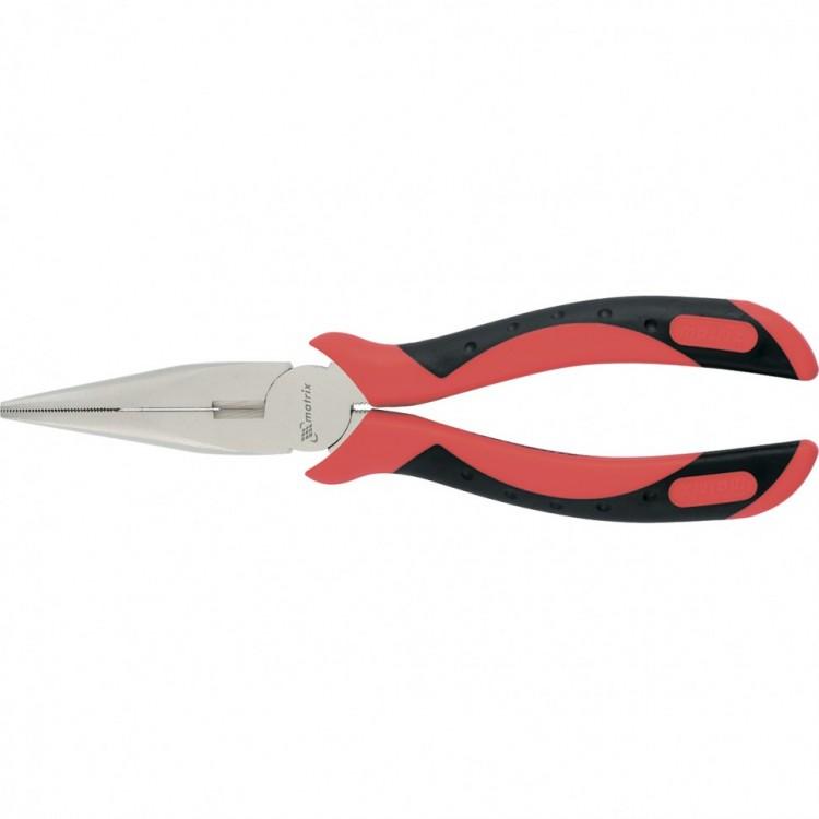 17138 — Длинногубцыммпрямыеникелированныедвухкомпонентныерукоятки MATRIX