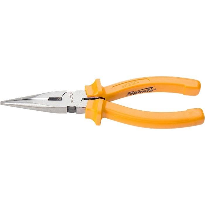17157 — Длинногубцы Classic, 160 мм, прямые шлифованные, пластмассовые рукоятки SPARTA