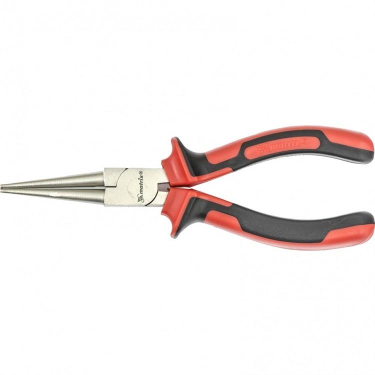 17355 — Круглогубцы никелированные двухкомпонентные рукоятки MATRIX