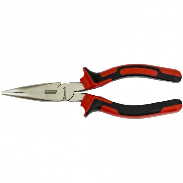 17422 — Длинногубцы изогнутые никелированные двухкомпонентные ру MATRIX