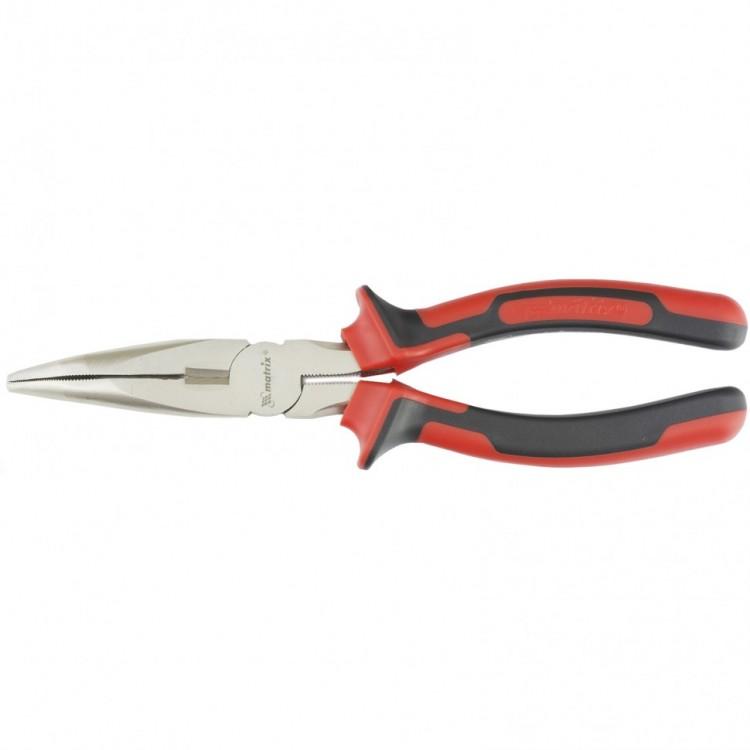 17424 — Длинногубцы изогнутые никелированные двухкомпонентные ру MATRIX