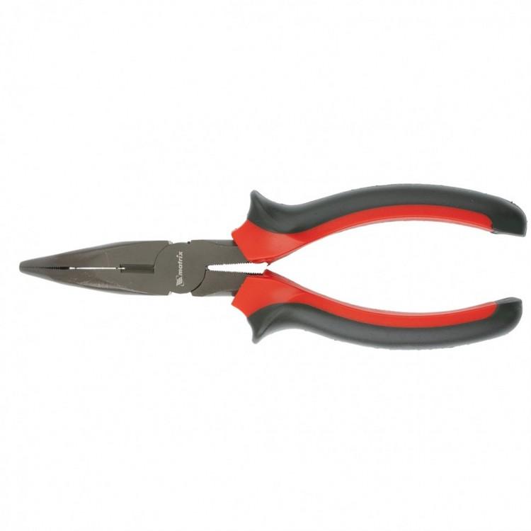 17462 — Длинногубцы Black Nickel, 200 мм, изогнутые, двухкомпонентные рукоятки MATRIX