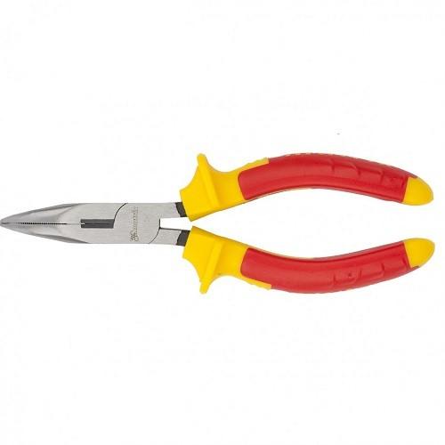 17472 — Длинногубцы изогнутые Insulated, 160мм, двухкомпонентные рукоятки MATRIX