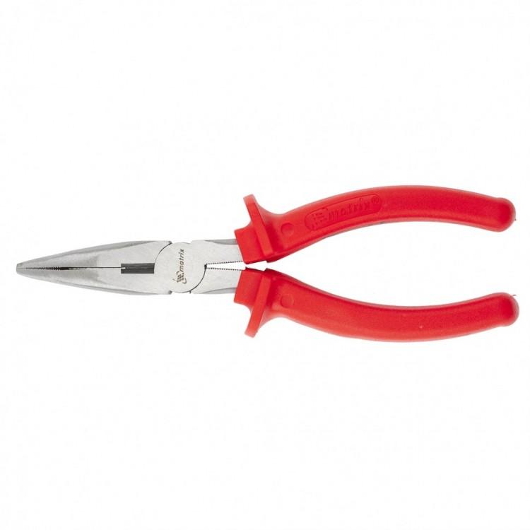 17496 — Длинногубцы Econom, 200 мм, изогнутые шлифованные, пластмассовые рукоятки MATRIX