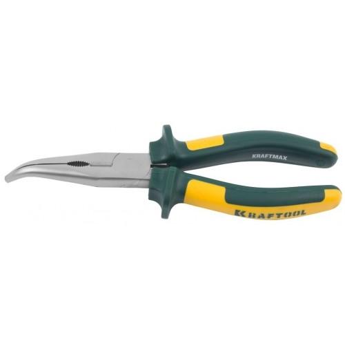 22011420 — Тонкогубцы KRAFTOOLKRAFTMAX изогнутые CRMO маслобензост двухкомп рукоятки шарнирное соединение с повыш износост 200мм KRAFTOOL