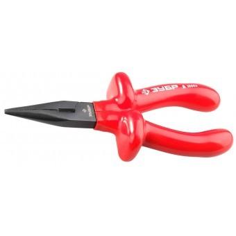 2214316Z01 — Тонкогубцы электрик  хромоникелевое покрытие  высоковольтные до 1000в  маслобензостойкая рукоятка  160мм  зубр эксперт 2214316 ЗУБР