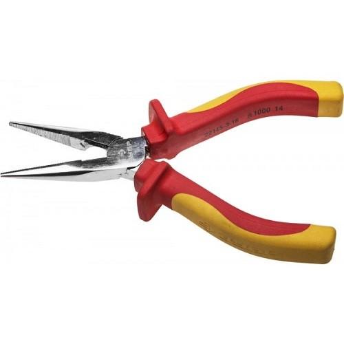 22145316 — Тонкогубцы профиэлектрик  диэлектрические  двухкомпонентная маслобензостойкая рукоятка  до 1000в  160мм  зубр профессионал 22145316 ЗУБР