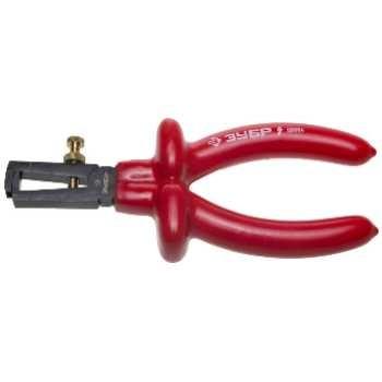 2214916Z01 — Пассатижи для зачистки проводов электрик  хромоникелевое покрытие  высоковольтные до 1000в  маслобензост рукоятка  160мм  зубр эксперт 2214916 ЗУБР