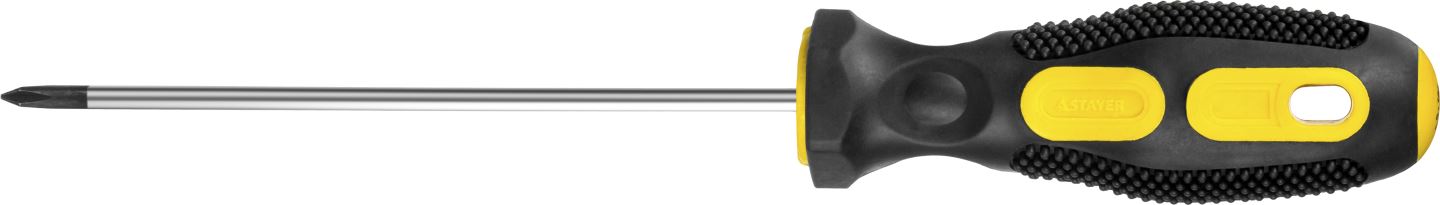 2510010Z02 — MAXFIX отвертка  двухкомпонентная рукоятка  магнитный наконечник  PH0X100мм  STAYER STAYER