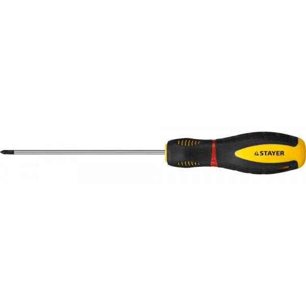 25132010Z02 — Отвертка STAYER PROFI PROTECH  двухкомп рукоятка  намагниченная  CRMO  PH0X100мм STAYER