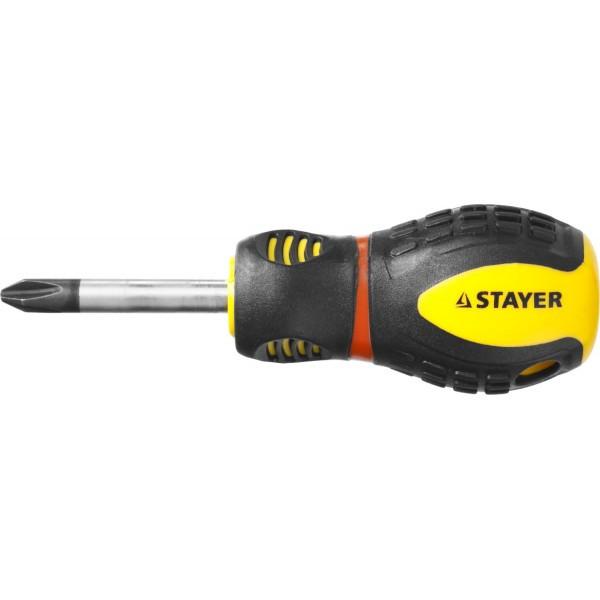 25132238Z02 — Отвертка STAYER PROFESSIONAL PROTECH  двухкомп рукоятка  намагниченная  CRMO  PH2X38мм STAYER