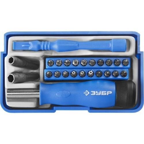 25648H24 — Отвертка с битами для очных работ и обильных устройств предм зубр ЗУБР