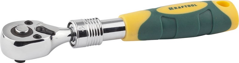 2779814 — Трещотка для торцовых головок KRAFTOOL PRO  телескопическая  сRV сталь  72 зубца  1/4 KRAFTOOL