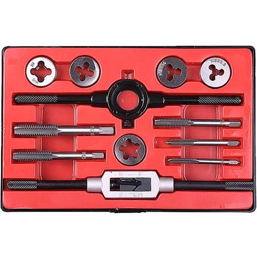 28012H12Z01 — Набор метчиков и плашек STAYER MASTER  метчикодержатель 1шт  плашкодержатель 1шт  метчики 5шт  плашки 5шт  12 предметов STAYER