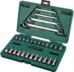 09010 — OIнабор инструмента TORX14,38DR,т10т60, е4е24, 35 предметов SATA
