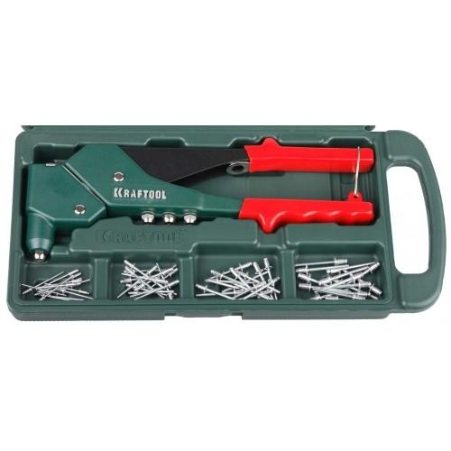 31176H6 — Заклепочник поворотн. 360°  KRAFTOOL RX7 31176H6  D=2 44 8 мм  AL и сталь  D=2 44 0  нерж сталь  в боксе  с набором заклепок KRAFTOOL