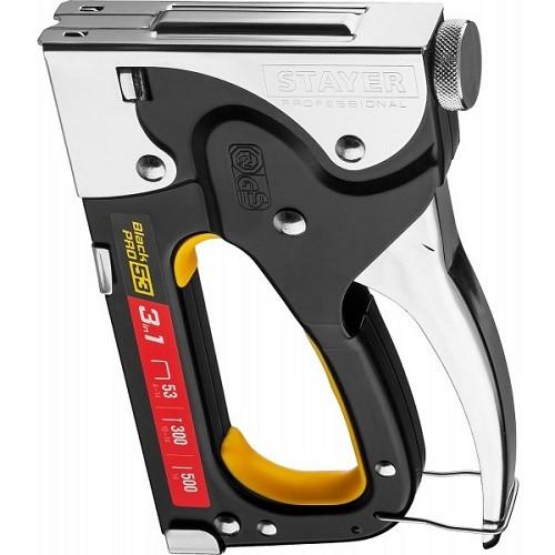 31507 — Степлер для скоб BLACKPRO 53 3в1: тип 53  414 мм  / 300  1014 мм  / 500  14 мм   STAYER PROFESSIONAL STAYER