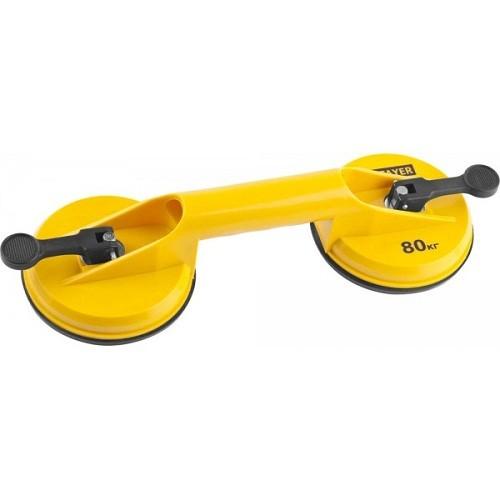337182 — Стеклодомкрат STAYER MASTER MAXLIFT, пластмассовый, двойной, 80кг STAYER