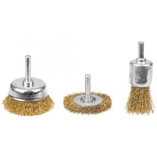 35152H3Z01 — STAYER PROFESSIONAL. набор щетоккрацовок для дрели  витая стальная латунированная проволока 0 3мм  диск. 50мм  чаш. 50мм  кистевая 25мм  3шт STAYER