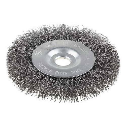 35185175 — Щетка STAYER дисковая для точильношлифовального станка  витая сталь 0 3мм  175/12 7/16мм STAYER