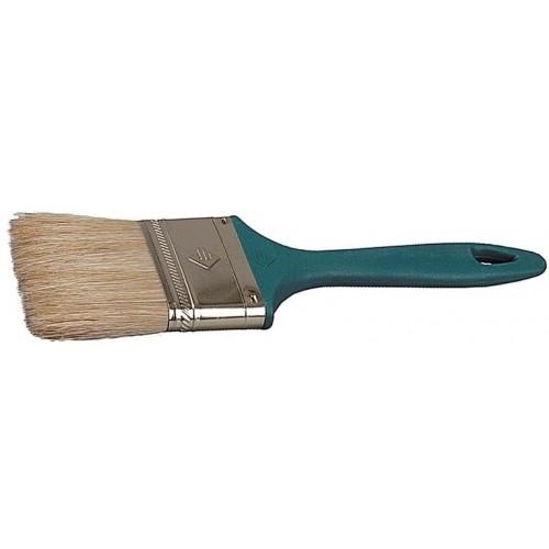 401011075 — Кисть плоская зубр универсалмастер кп11  натуральная щетина  пластмассовая ручка  75мм ЗУБР