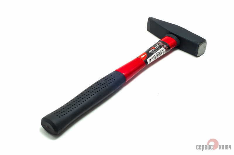 75404 — Молоток 400 гр. с фиберглассовой ручкой (квадратный боек) в упаковке: 36 СЕРВИС КЛЮЧ