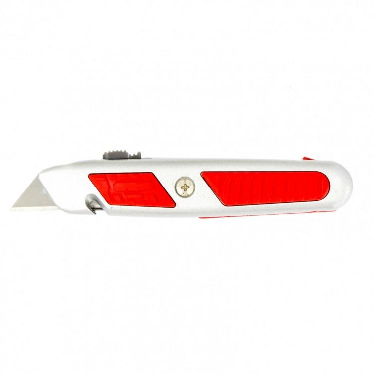 78967 — Нож, выдвижное трапециевидное лезвие, отделение для лезвий, метал.корпус MATRIX