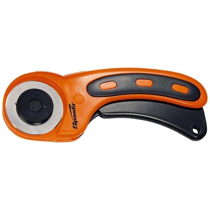 789905 — Нож, 45 мм, вращающееся лезвие-ролик диаметром, пластмассовая ручка пистолетного типа SPARTA