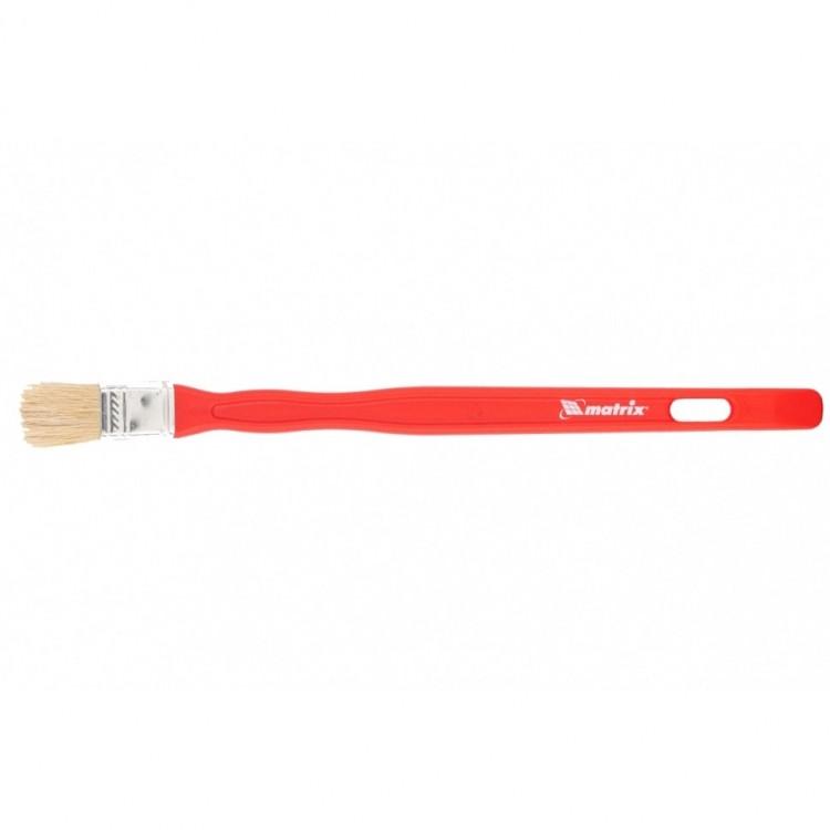83356 — Кисть радиаторная для эмалей, 25х10 мм, натуральная щетина,  пластиковая рукоятка MATRIX